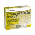 Citrate De Betaïne Upsa 2 G Comprimés Effervescents Sans Sucre Citron 2t/10 à POITIERS